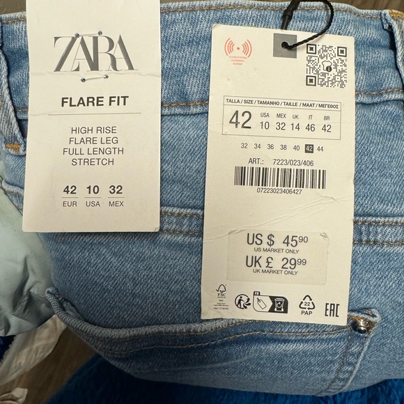 Brand NWT Zara jeans! - Picture 2 of 2